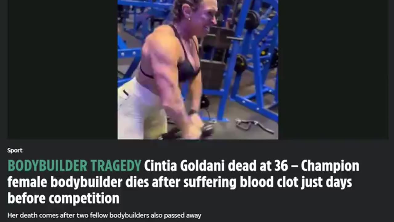 BODYBUILDER DEAD at Age 36 - media lies - caused by weightlifting and heavy exercise