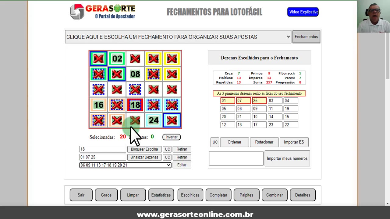 Fechamento para Lotofacil Concurso Final Zero 2970