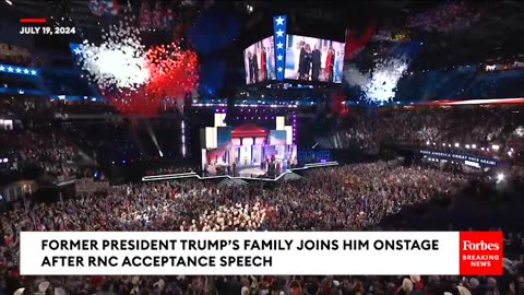 HAPPENING NOW: Trump's Wife Melania And Family Join Him Onstage At The RNC After He Wraps Up Speech