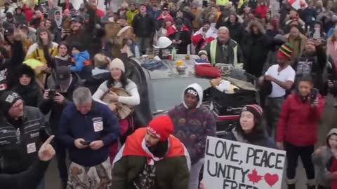 NOT LEAVING TRUCKERS CONVOY RALLY FOR VACCINE MANDATE.