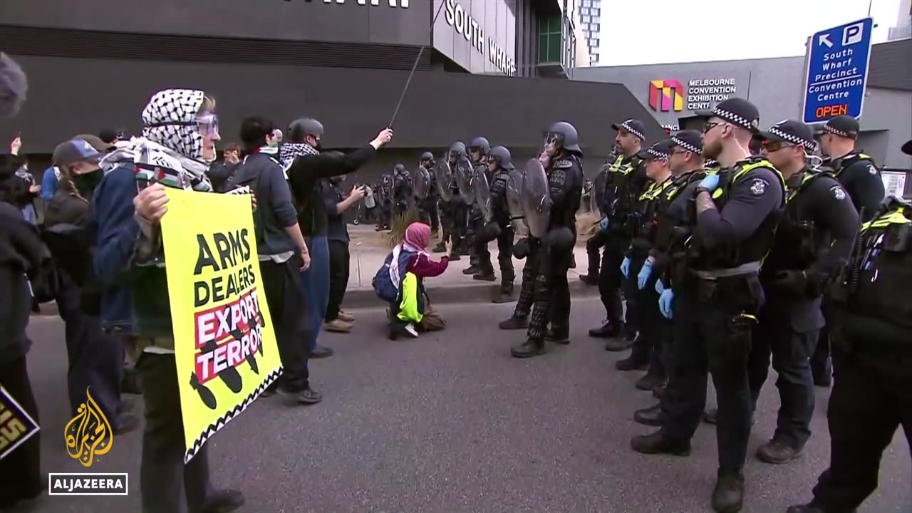 Protests over Gaza war escalate in Melbourne: Clashes at military expo