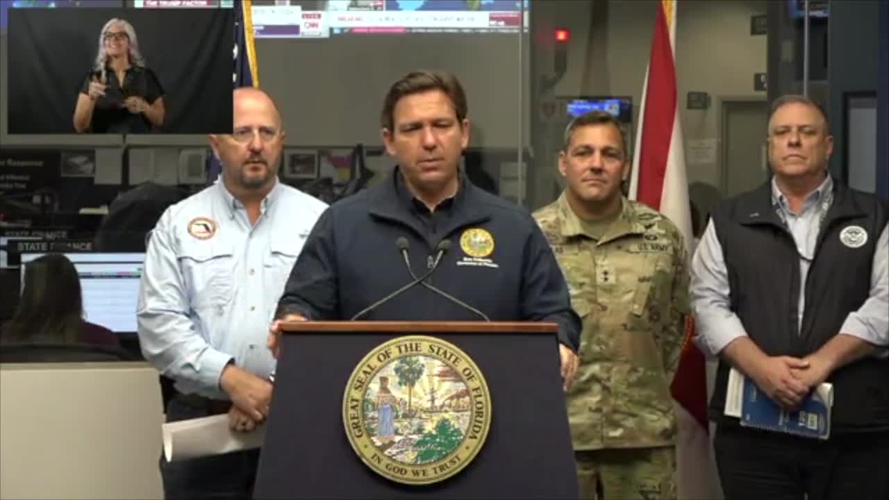 Florida: Gov. DeSantis on updates from Tropical Storm Nicole