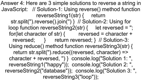 How to Reverse String in javascript