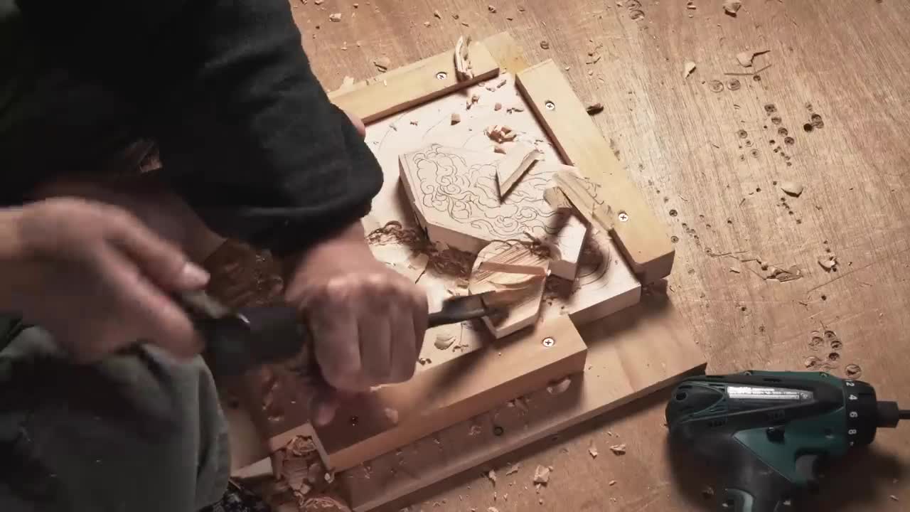 Wood Carving Dragon| To use technic of Japanese traditional wood carving| Woodworking