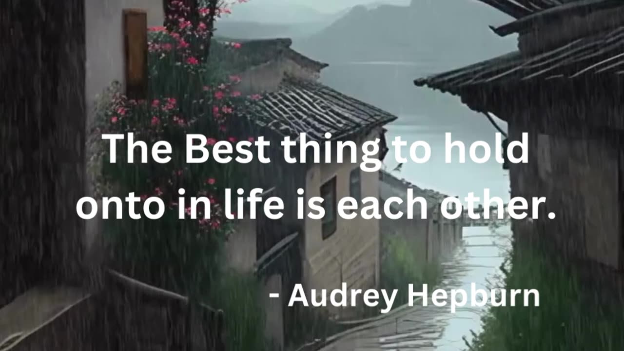 Embracing Life Together: The Power of Holding On 💑✨ #AudreyHepburnWisdom #LoveAndConnection