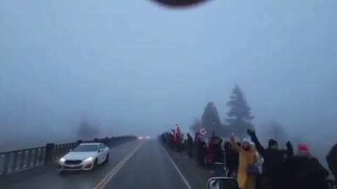 "Freedom Convoy" Trucker Shares Video of Supporters in Langley, BC, Canada