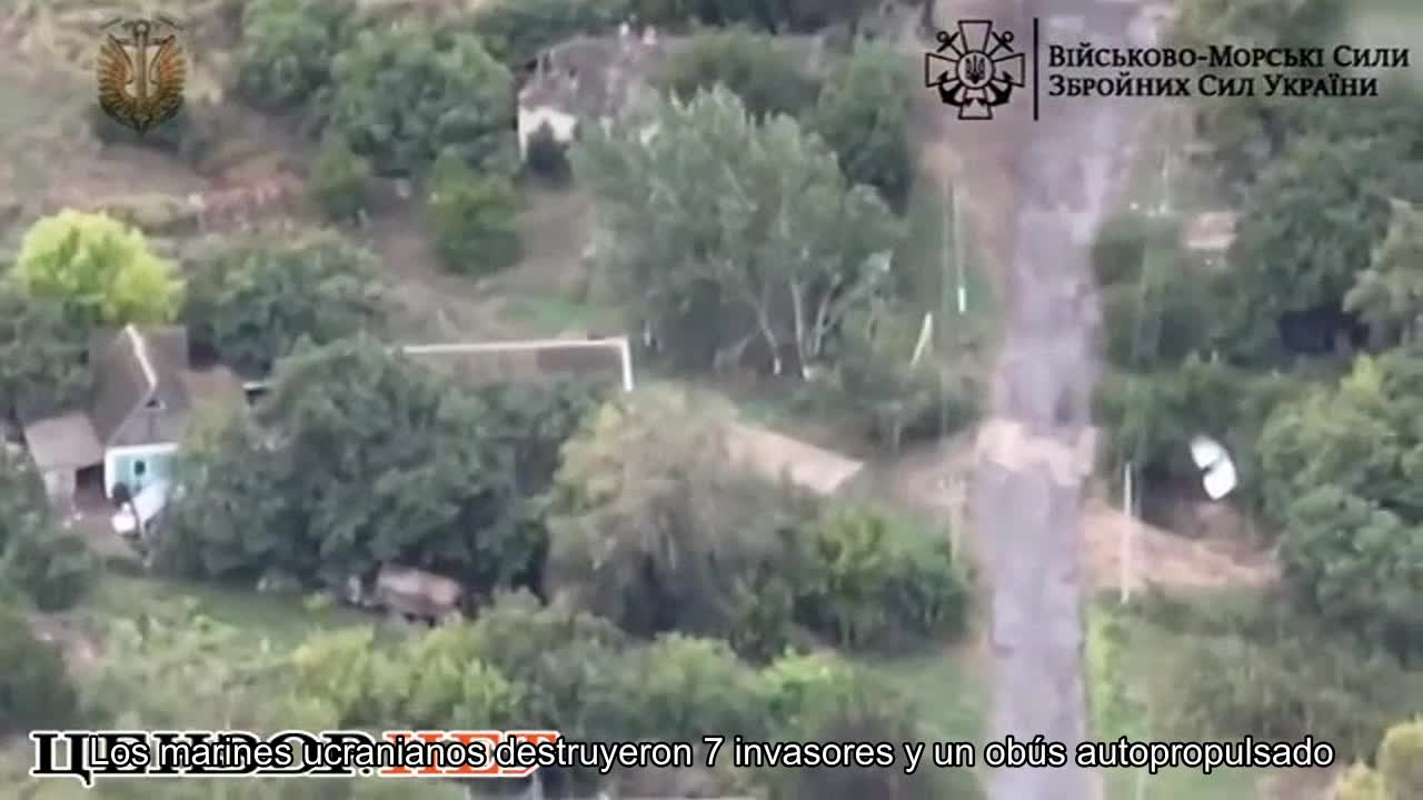 Los marines ucranianos destruyeron 7 invasores y el obús autopropulsado "Msta-S"