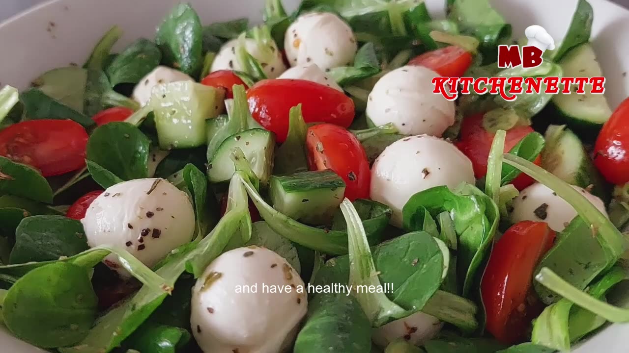 No time for dinner? Got Rapunzel Salad Tomato Cucumber and Mozzarella? Easy healthy 5 minutes cookin