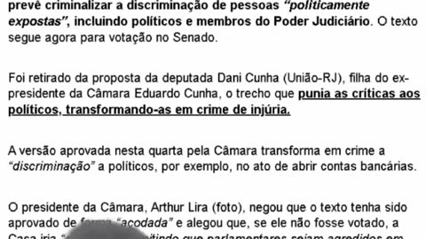 Crime criticar políticos