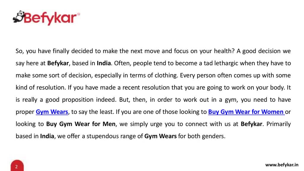 Where Can You Purchase The Perfect Gym Wears In India?