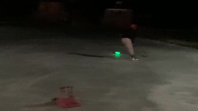 Cole skating on Quogue Pond