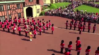 Windsor guards play Happy Birthday for Queen Elizabeth