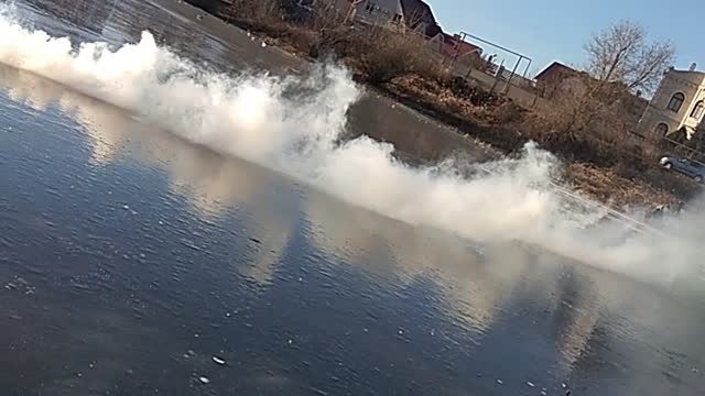 Smoke on ice
