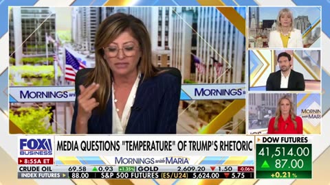 'WHAT A COMPLETE JOKE': Bartiromo slams MSNBC for questioning temp of Trump's rhetoric