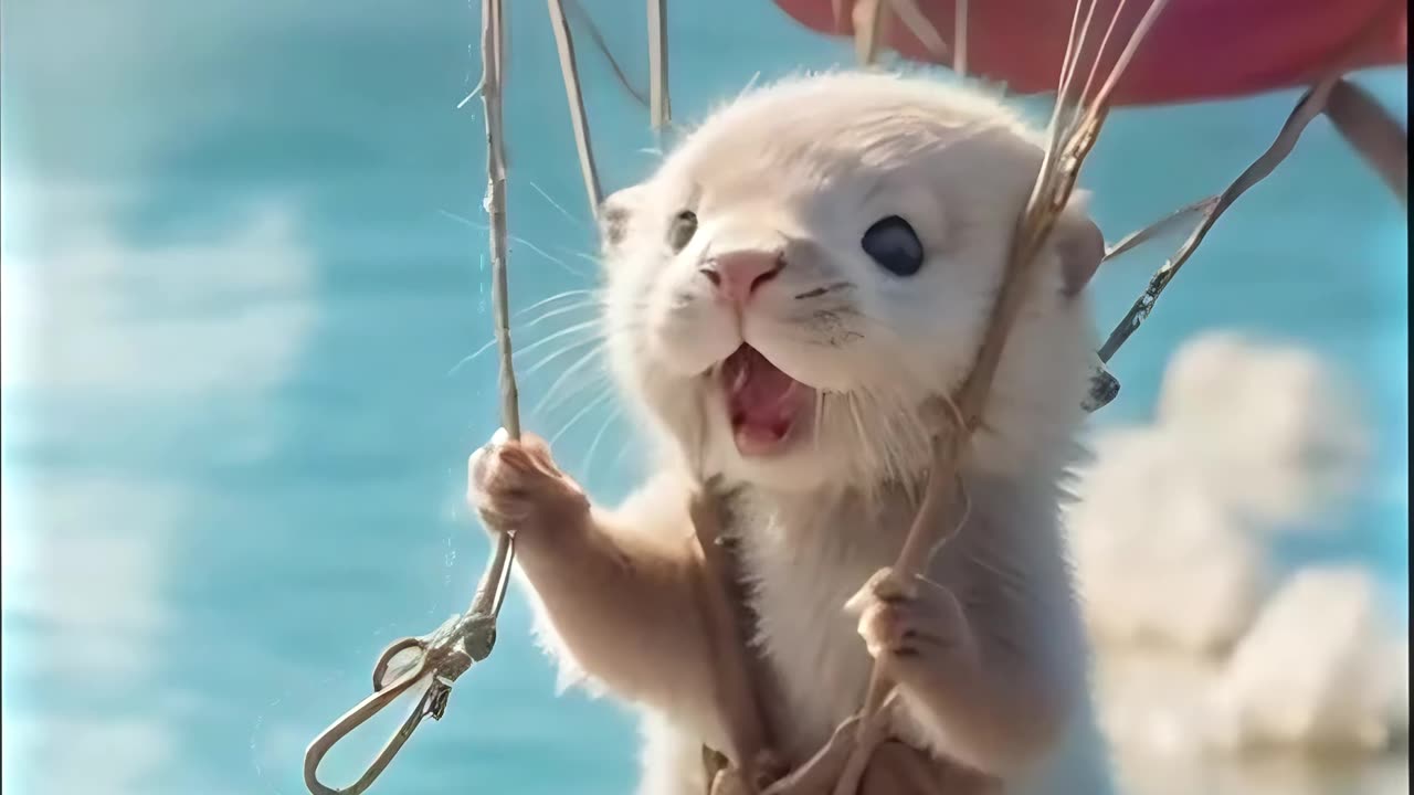 ADORABLE Otter Go Skydiving for the First Time! #Cutepetdebutplan #OtterBaby #CuteToBlasting