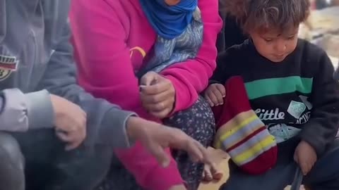 Palestinian family is living in a shelter built on ruins of their house, in Khan Younis, Gaza