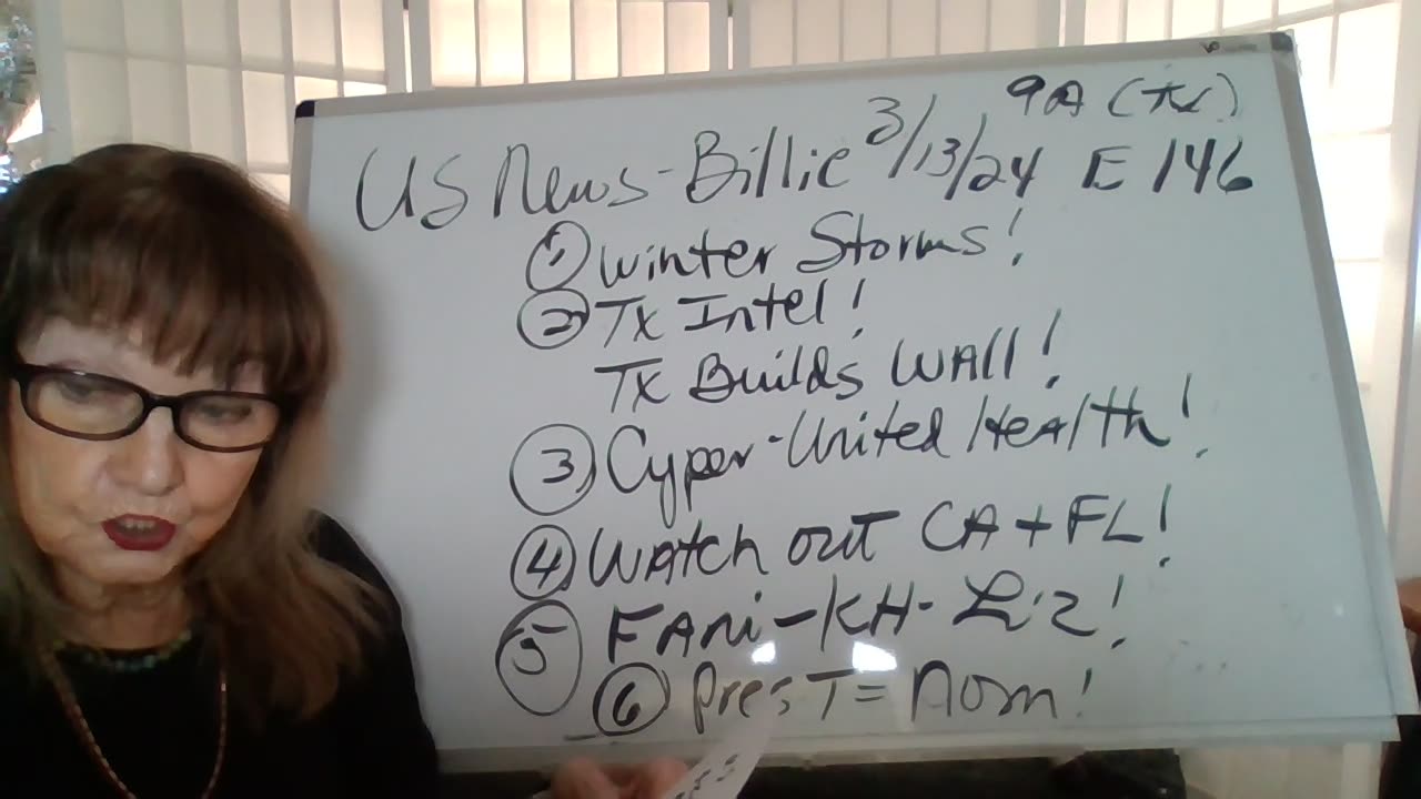 31324 9A(TX)WINTER STORMS! TX INTEL! CYPHER-UNITED HEALTH! CA! FL! FANI-KH-LIZ! PRES T=NOM! US146