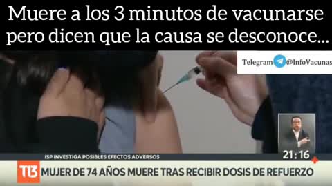 Muere a los 3 minutos de inocularse la vacuna Covid