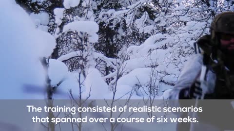 Special operations forces conduct winter warfare training above the Arctic Circle