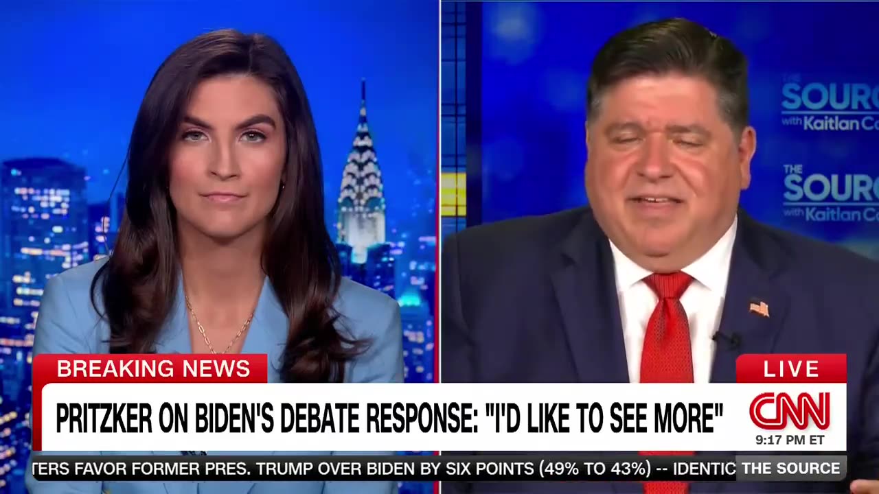 Pritzker: “Right now, Joe Biden is our nominee & I'm 100% on board with supporting him