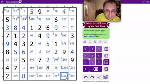 Sudoku 2024 10 24 hard