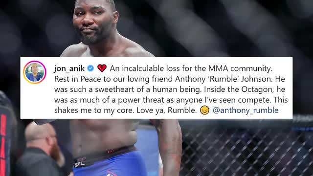 UFC fighters mourn the loss of the legendary Anthony 'Rumble' Johnson