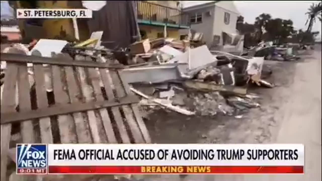 FEMA executive tells their workers not to help people in Florida homes with Trump signs!