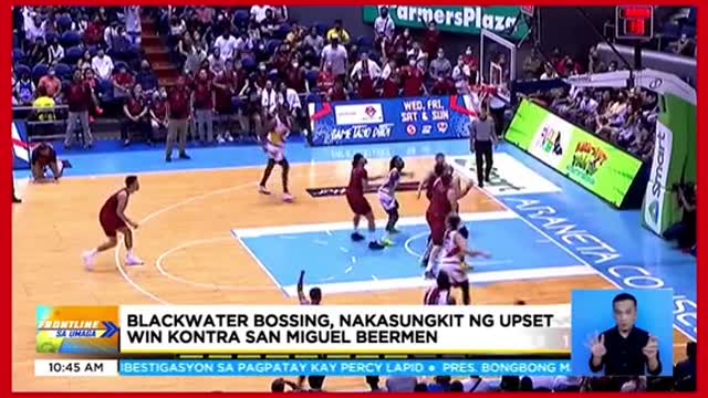 Blackwater Bossing,nakasungkit ng upset winkontra San Miguel Beermen