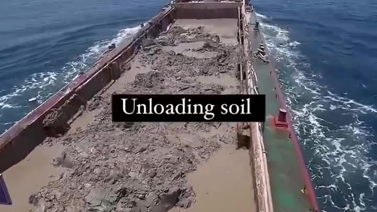 Dumping soil in the middle of the sea 😯