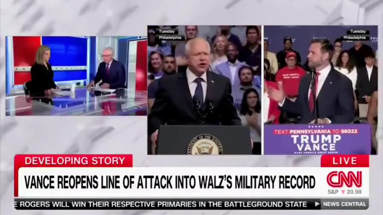 CNN Guest Calls Out Tim Walz's Military Combat Lies