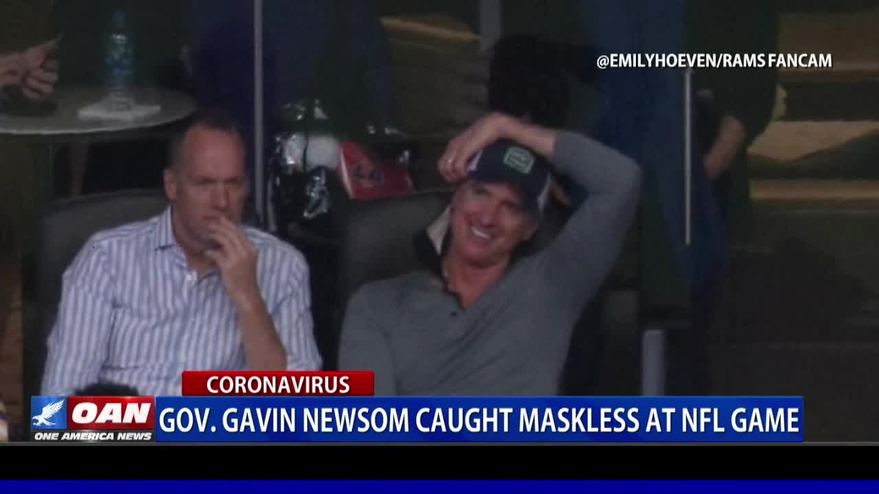 Calif. Gov. Newsom caught maskless at NFL game