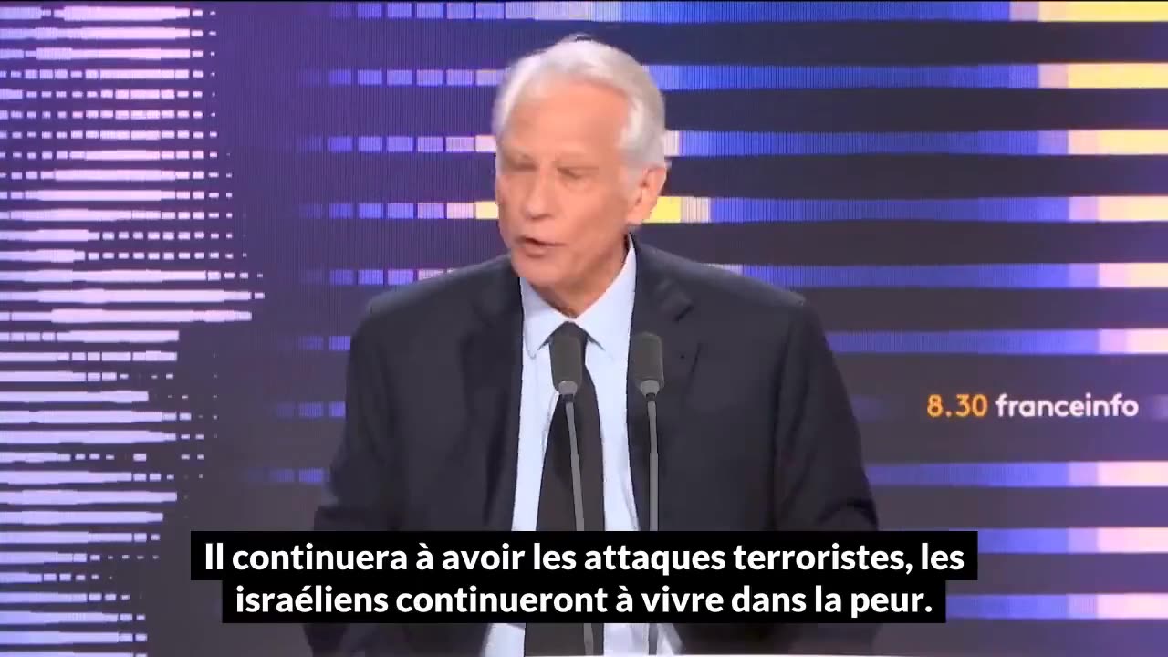 Dominique De Villepin interview on Gaza and Palestine