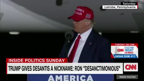 Trump criticizes DeSantis with new nickname at rally