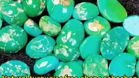 20250204-03 Natural turquoise free-shape cabochon blue free-shape natural gemstone handmade ring