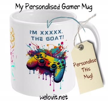Personalised Gamer Mug By Welovit ❤️