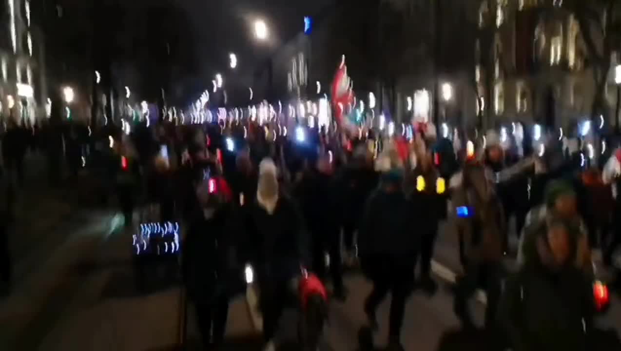 Protesters March through Austria's Capital Vienna As CONvid Testing Ratchets Up