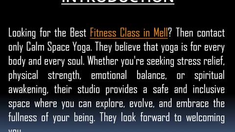 Best Fitness Class in Mell