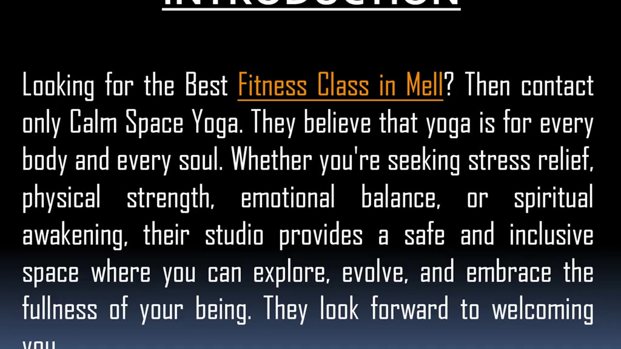 Best Fitness Class in Mell