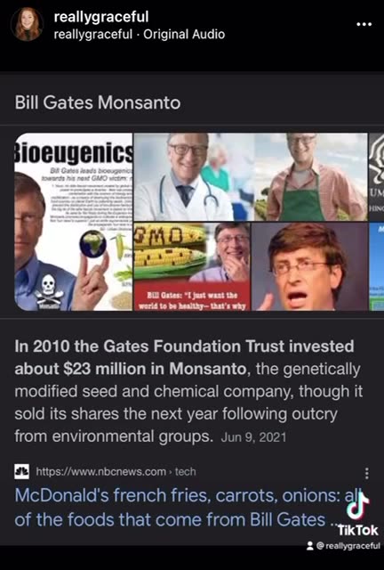 Monsanto! As usual; Bill Gates.