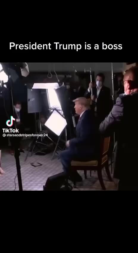 TRUMP WALKS LIKE A GIANT BOSS