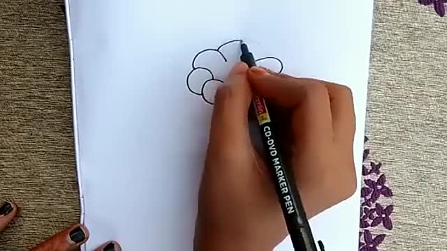 how to draw easy flower 🌺flower drawing for kids