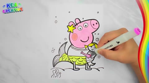 Peppa Pig Siren How To Color Peppa PIG - @KeaCreative2