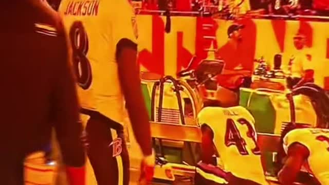 Tom Brady has the eye of the tiger before the game vs Lamar Jackson