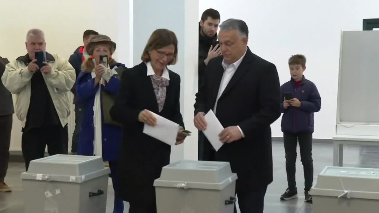 PM Orban votes in Hungarian election