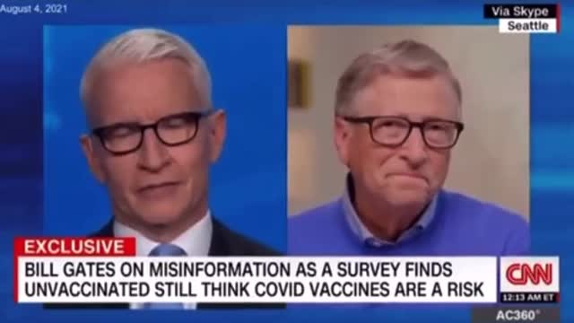 Bill Gates & Anderson Cooper Talk About Requiring Vaccination For Government Benefit Programs