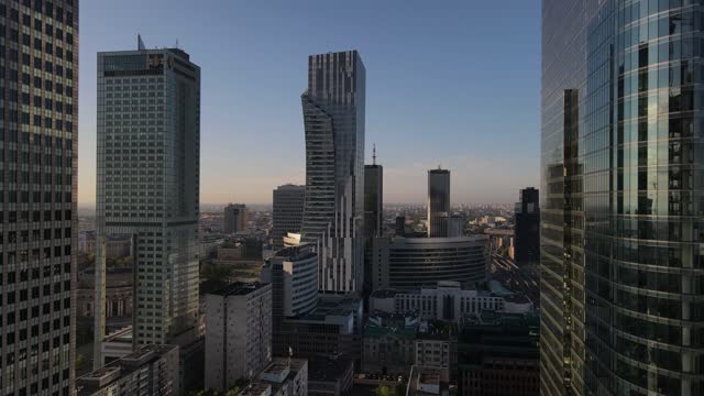 a very magnificent building with glass buildings