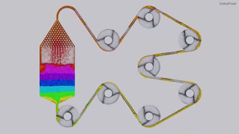 Particle fluid. Impeller. Simulation [26]