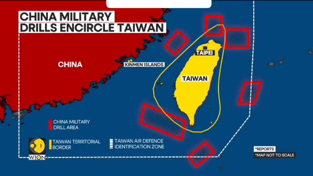 China's military drill encircle Taiwan