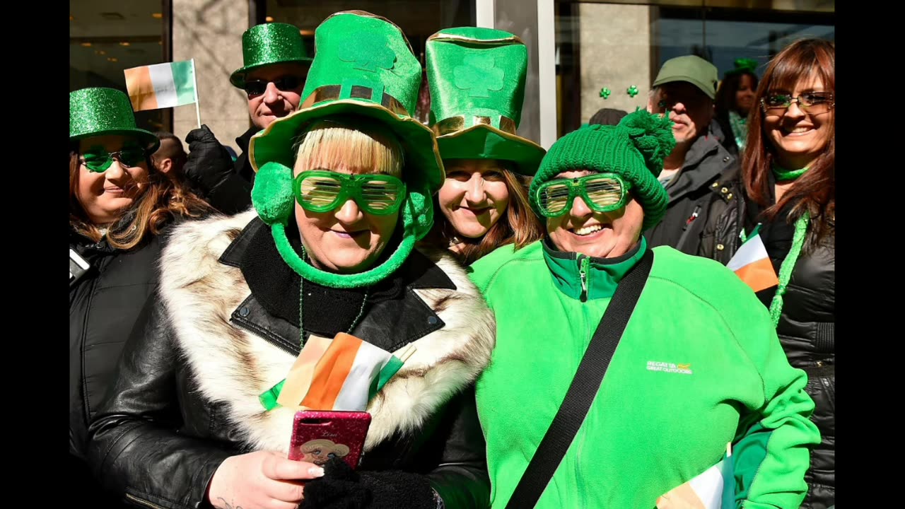 Chicago area celebrating St. Patrick's Day, including a parade in Crown Point