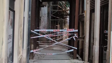 Scaffolding to hold up Old World structures